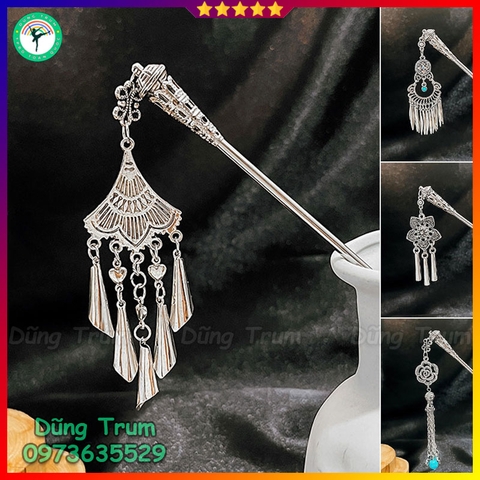 Trâm cài tóc cổ trang nhiều họa tiết, trâm cài hầu đồng hầu Thánh