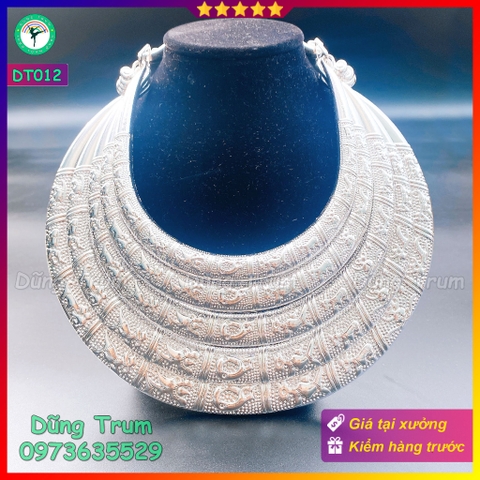 Kiềng cổ 5 tầng hầu đồng, vòng cổ dân tộc 5 tầng dâng Chúa Chầu Hầu Thánh - Phụ Kiện Hầu Đồng DT012