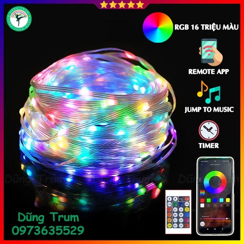 Đèn LED nháy đuổi trang trí chống nước màu ARGB 5V cổng USB điều khiển từ xa nháy theo nhạc
