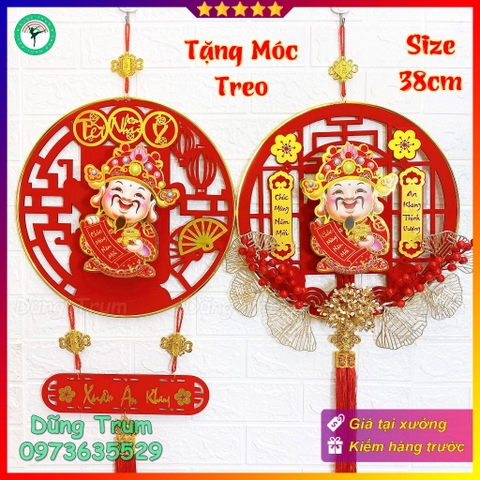 Dải Ông Thần Tài Lắc Lư Chiêu Tài Lộc trang trí Tết bản Tiếng Việt tặng móc treo