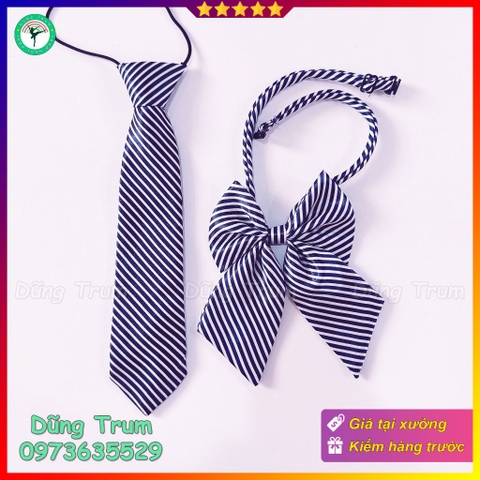 Cà Vạt Đồng Phục Học Sinh Và Nơ Đồng Phục Kẻ Sọc Cá Tính Cho Lớp Quay Chụp Kỷ Yếu
