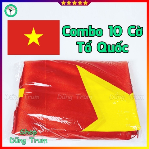 Sỉ Combo 10 Cờ Tổ Quốc chất vải Satanh chịu nắng mưa