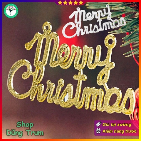 Chữ Merry Christmas trang trí Giáng Sinh phụ kiện MerryChristmas decor Noel