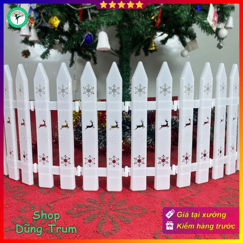 Hàng Rào Lắp Ghép Trang Trí Cây Thông Noel, Hàng Rào Giáng Sinh Decor Hàng Quán