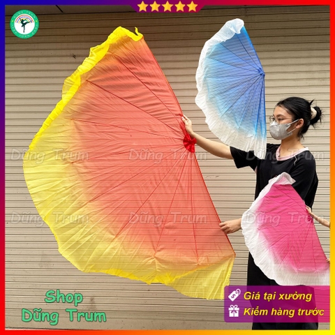 Quạt xương cá cỡ lớn nan 70cm tua 25cm, quạt dẻo múa biểu diễn