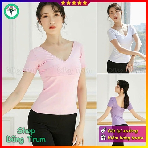 Áo múa bale người lớn chất cotton mềm mại thấm hút mồ hôi cực tốt