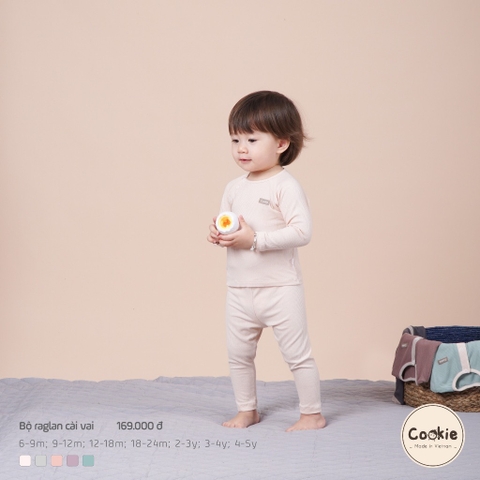 COOKIE Bộ Raglan cài vai 2023(6M-4Y)