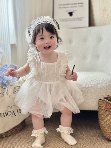 TMT - Body váy công chúa trắng tay bèo(59-73)