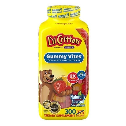 L'IL CRITTERS MỸ - 2Y+KẸO GẤU VITAMIN GUMMY VITES DAILY MULTIVIAMIN