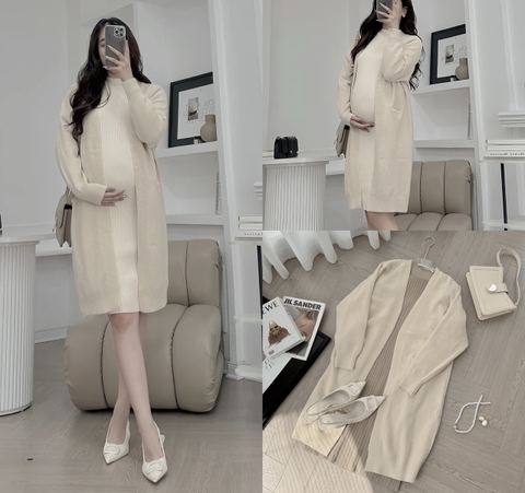 JM Áo Cardigan len lông thỏ