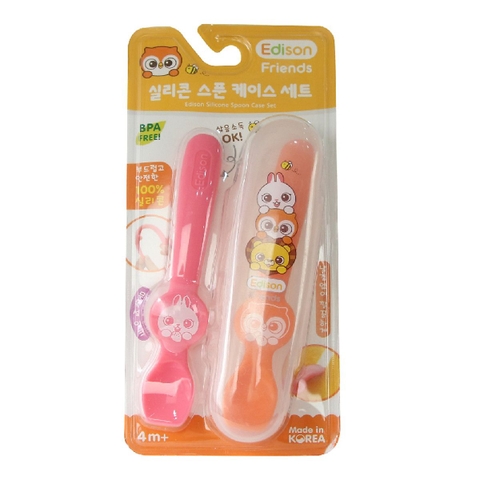 EDISON - SET 2 THÌA SILICONE HÌNH THỎ CÚ MÈO