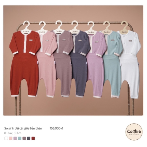 COOKIE SS dài cài giữa liền thân(0-6M)