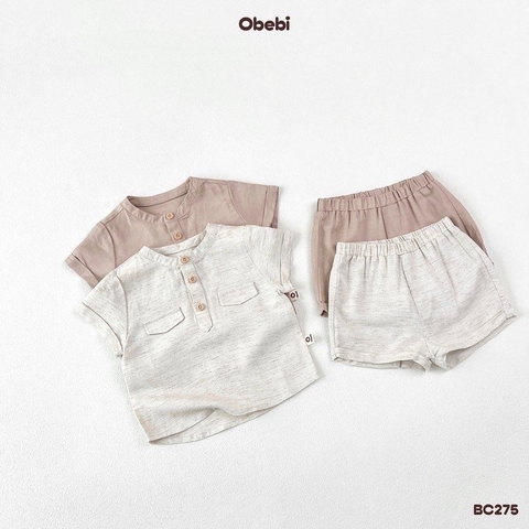 OBEBI - Bộ sơ mi cổ tàu bổ trụ(73-110)