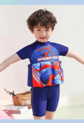 MT - Bộ bơi liền phao Spiderman(90-120)