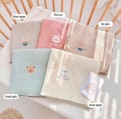 MONONA - CHĂN SỢI TRE WAFFLE 90*110