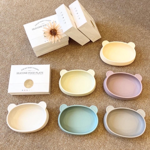 MODU'I HÀN - BÁT ĂN DẶM GẤU SILICONE BLUEMAMA