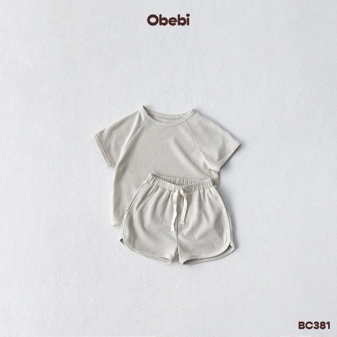 OBEBI - Bộ cộc trẻ em mùa hè vải waffler OBEBI (66-120)