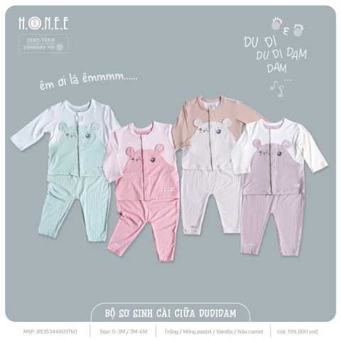 HRNEE - Bộ sơ sinh cài giữa DUIDAM (0-6M)