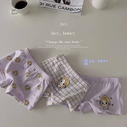 SA Set 3 quần chip đùi BG tím hình cô Gái (100-150)