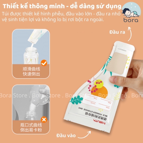MISUTA - TÚI ĐỰNG SỮA BỘT 2 ĐẦU THÔNG MINH