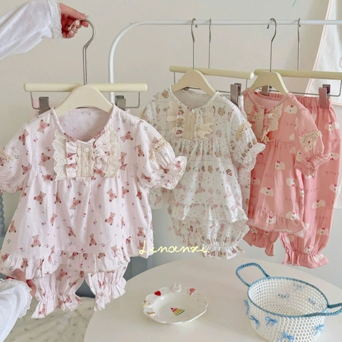 TL - Bộ ngủ ngắn tay hoạ tiết đáng yêu (90-130)