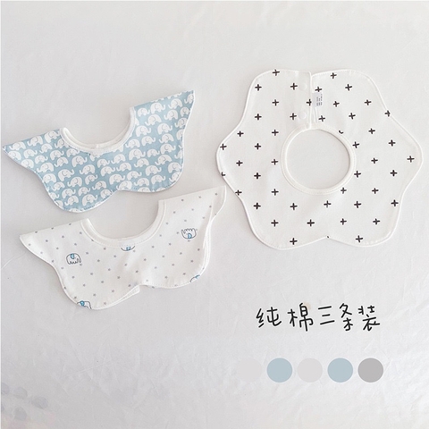 MIM - Set 3 yếm cổ tròn hoạ tiết