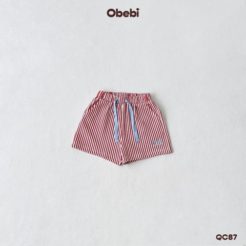 OBEBI - Quần đùi kẻ sọc đi biển OBEBI (73-120)