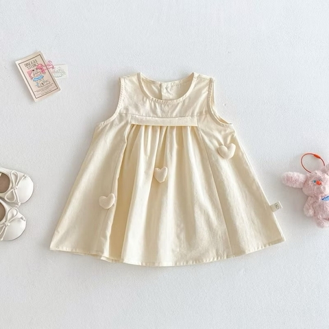 TL - Váy sát nách hoạ tiết tim nổi(73-120)