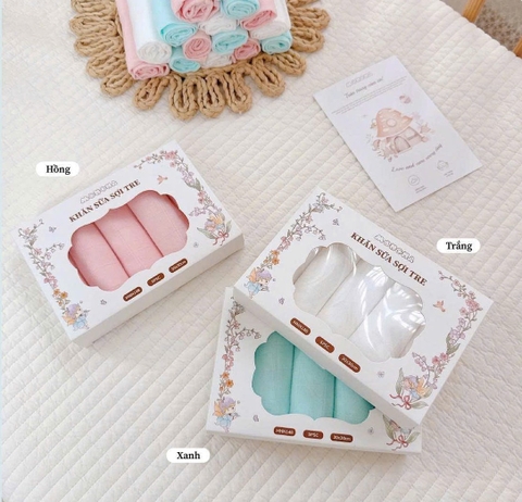 MONONA - SET 5 KHĂN SỮA SỢI TRE