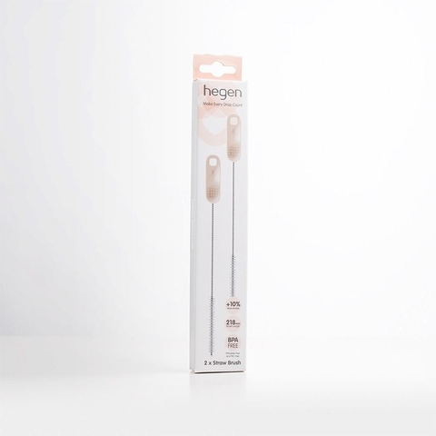 HEGEN - SET 2 CỌ RỬA BÌNH + NÚM TI + ỐNG HÚT
