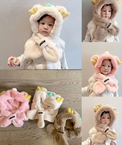 KK - MŨ LÔNG CHÙM KÈM KHĂN