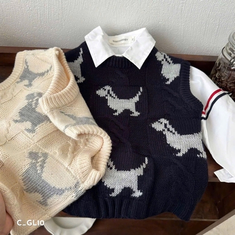 TH - Áo gile len cún THOM(90-140)