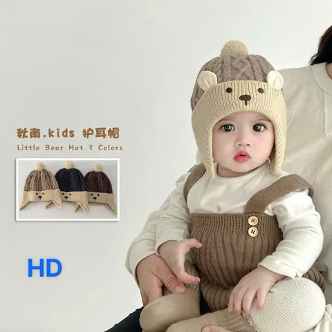 KK - MŨ LEN GẤU CHE TAI