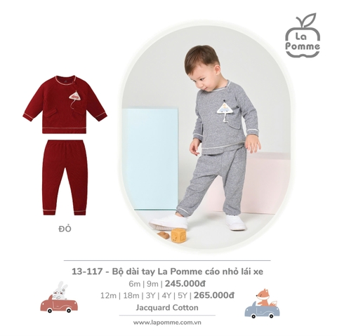LA POMME - Bộ dài tay cáo nhỏ lái xe (12M-5Y)