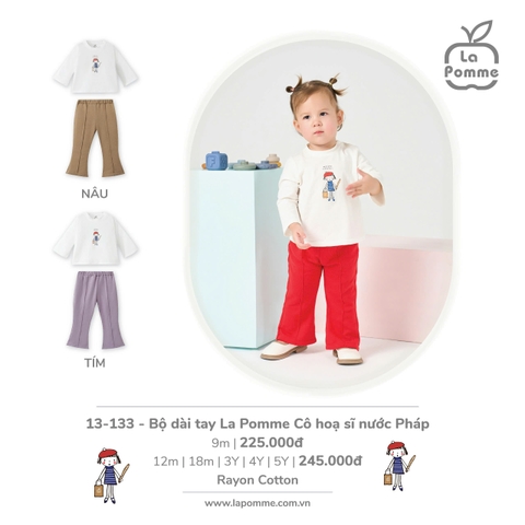 LA POMME - Bộ dài tay cô hoạ sĩ nước pháp(9M-4Y)