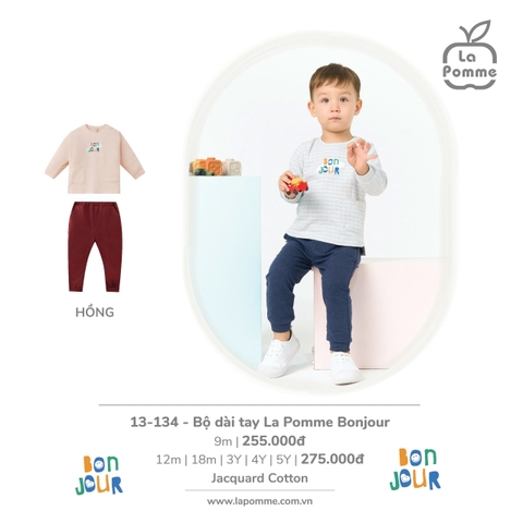 LA POMME - Bộ dài tay Bonjour(9-24M)
