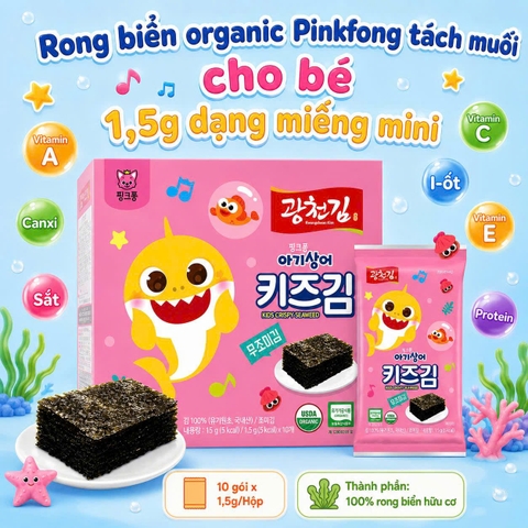 PINKFONG - 8M+RONG BIỂN HỮU CƠ TÁCH MUỐI ĂN LIỀN