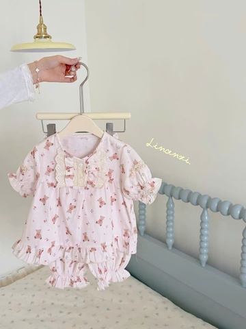 TL - Bộ ngủ ngắn tay hoạ tiết đáng yêu (90-130)