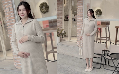 JM Váy len be cổ bẻ khoá(FREESZ 45-70kg)