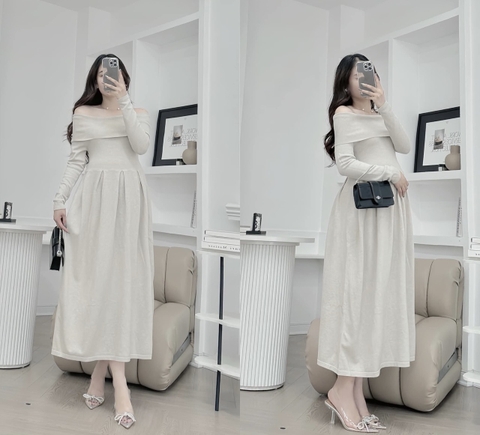 JM Váy len trễ vai be(FREESZ 45-70kg)