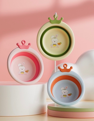 TN - CHẬU RỬA MẶT GẤP GỌN HỌA TIẾT