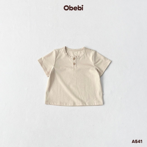 OBEBI - Áo thun mùa hè nẹp hai cúc OBEBI (73-120)