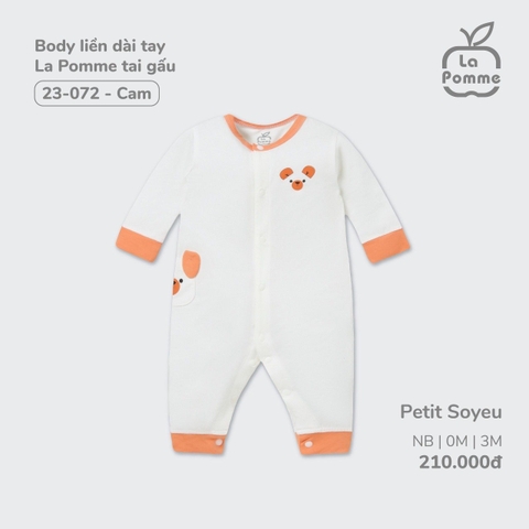 LA POMME - Body liền dài tay tai gấu(NB-6M)