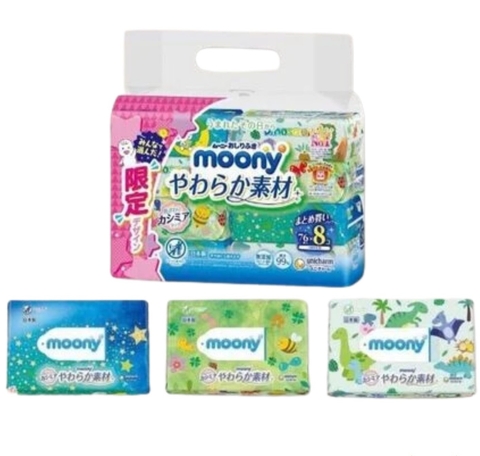 MOONY - KHĂN GIẤY ƯỚT 76 TỜ MẪU MỚI