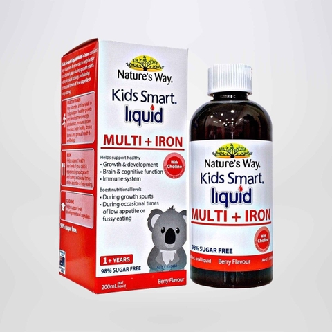 NATURE'S WAY - 1Y+SẮT NƯỚC KIDS SMART LIQUID MULTI+IRON
