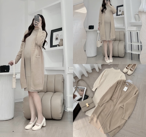 JM Áo Cardigan len lông thỏ