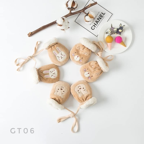 SULI Găng tay lót lông hình thỏ,mèo