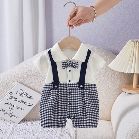 JS - Body công tử trắng giả yếm caro xanh nơ cổ(66-80)