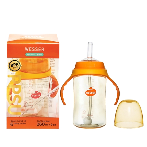 WESSER - BÌNH ỐNG HÚT PPSU 260ML
