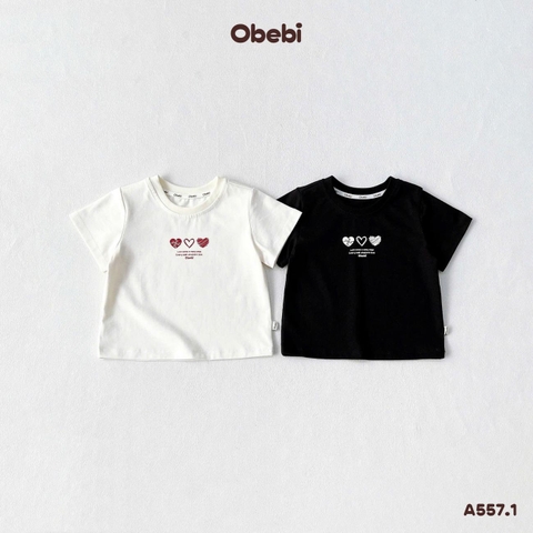 OBEBI - Áo thun cộc tay Trái tim OBEBI (73-120)